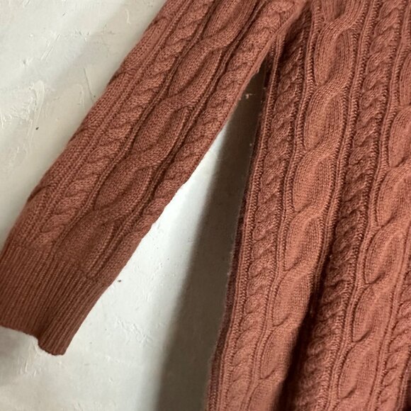 J. Crew Italian Cashmere Womens XXSmall Cable Knit Sweater Dusty Pink Comfort Ca - Picture 3 of 10